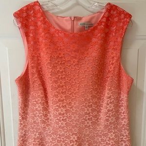Peach Lace Sleeveless Dress